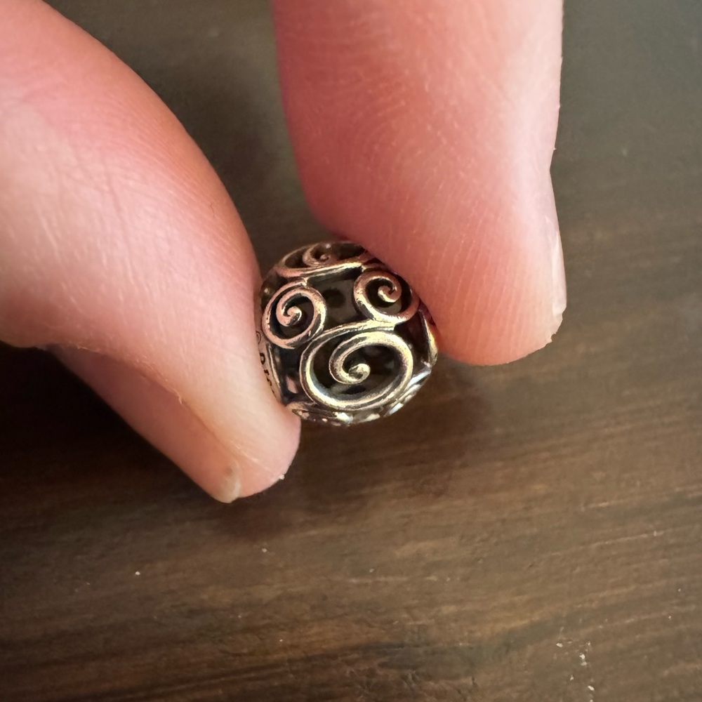 Disney Parks Pandora Mickey Mouse Open Swirl Sterling Silver Charm - Picture 5 of 5